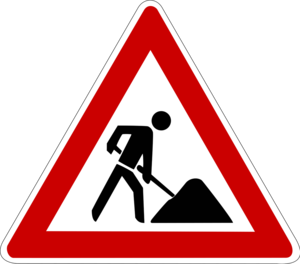 Bild vergr&ouml;&szlig;ern: Baustelle Schild