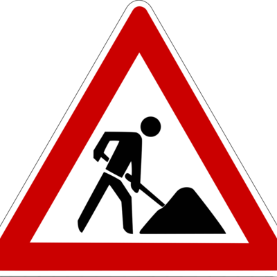 Bild vergr&ouml;&szlig;ern: Baustelle Schild